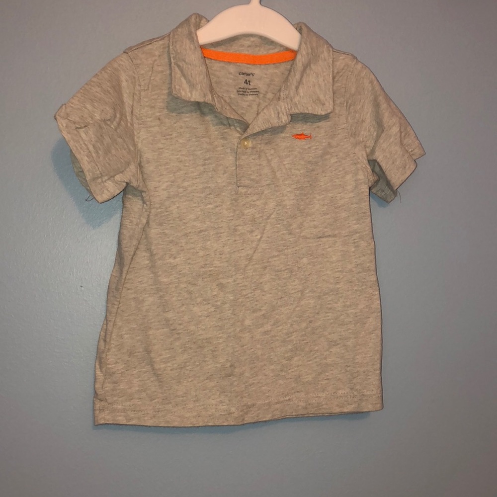 Carters Grey Collared Tee